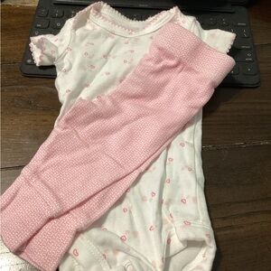 Carter's Pink and White Heart Matching Set